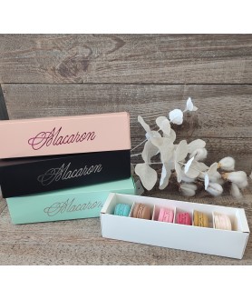 Coffret Rose macarons