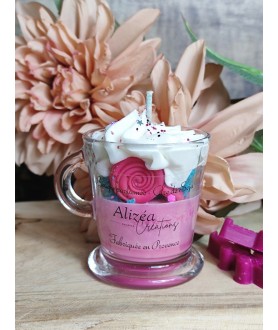 Bougie tasse Barbe à papa 160g