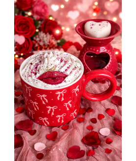 Bougie chantilly mug "Bisous"