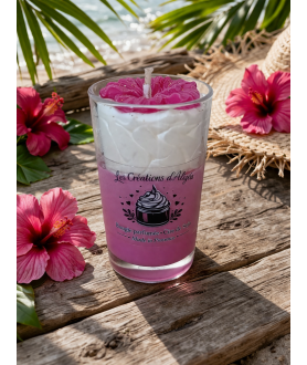 Bougie verrine hibiscus