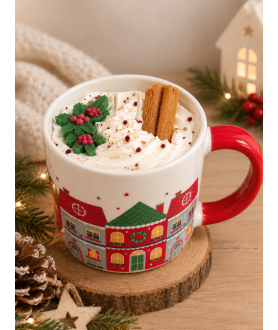 Mug bougie "Maison de Noël"